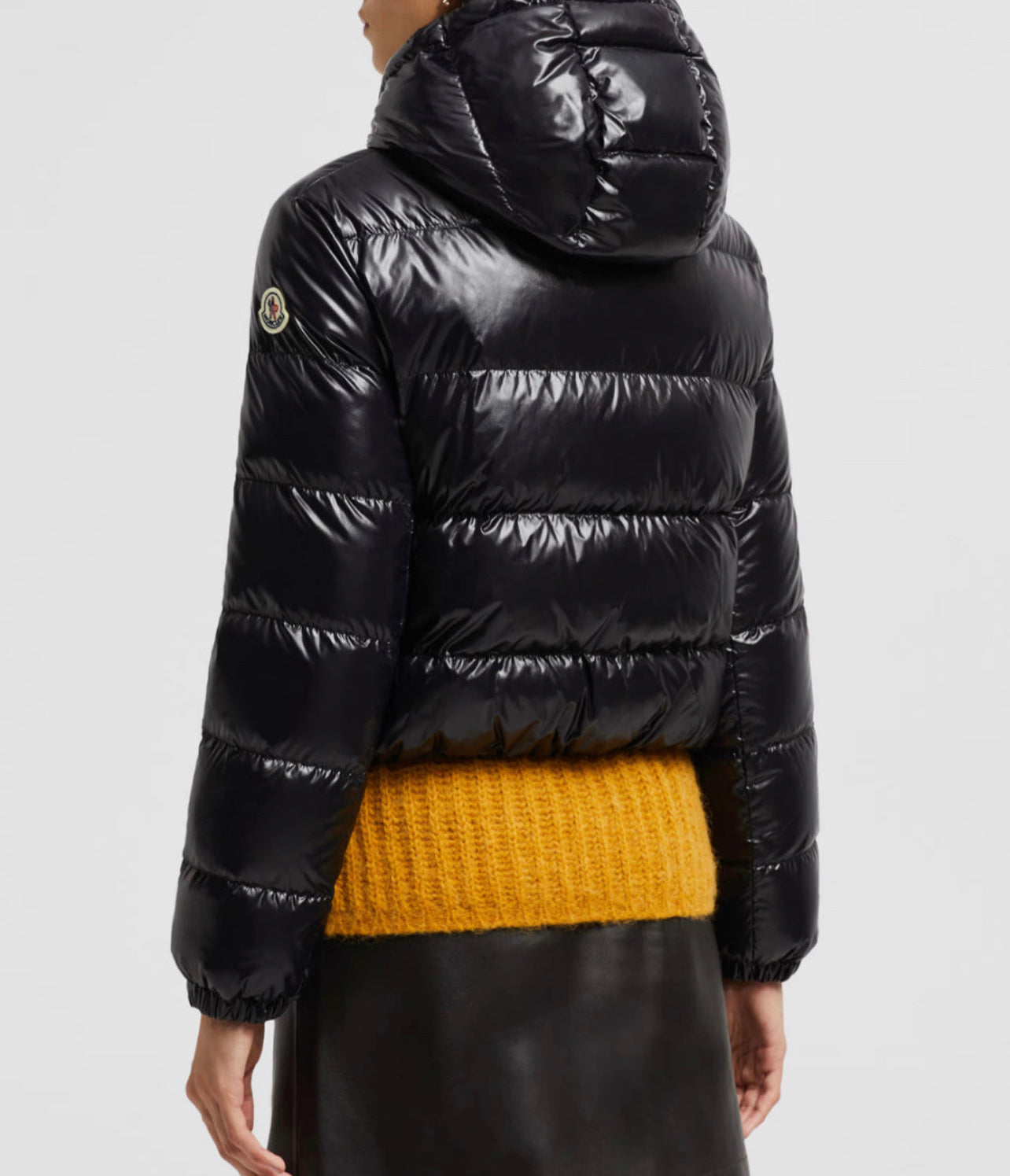GIUBBOTTO MONCLER DONNA NERO CORTO CAPPUCCIO