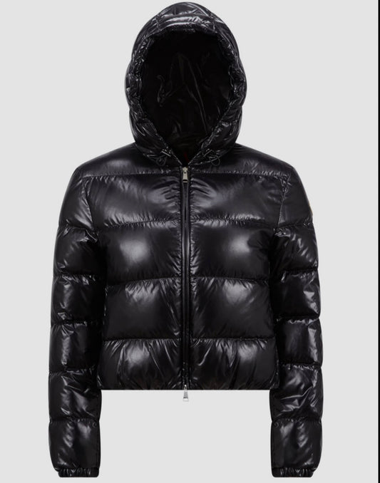 GIUBBOTTO MONCLER DONNA NERO CORTO CAPPUCCIO