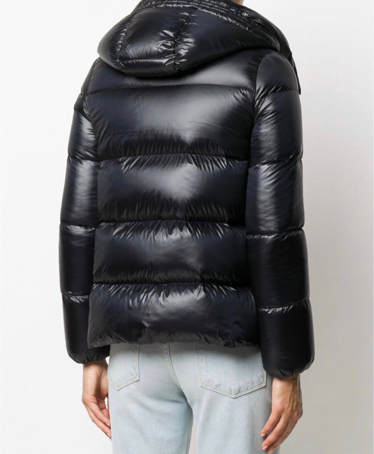 GIUBBOTTO MONCLER DONNA OPACO NERO CLASSICO
