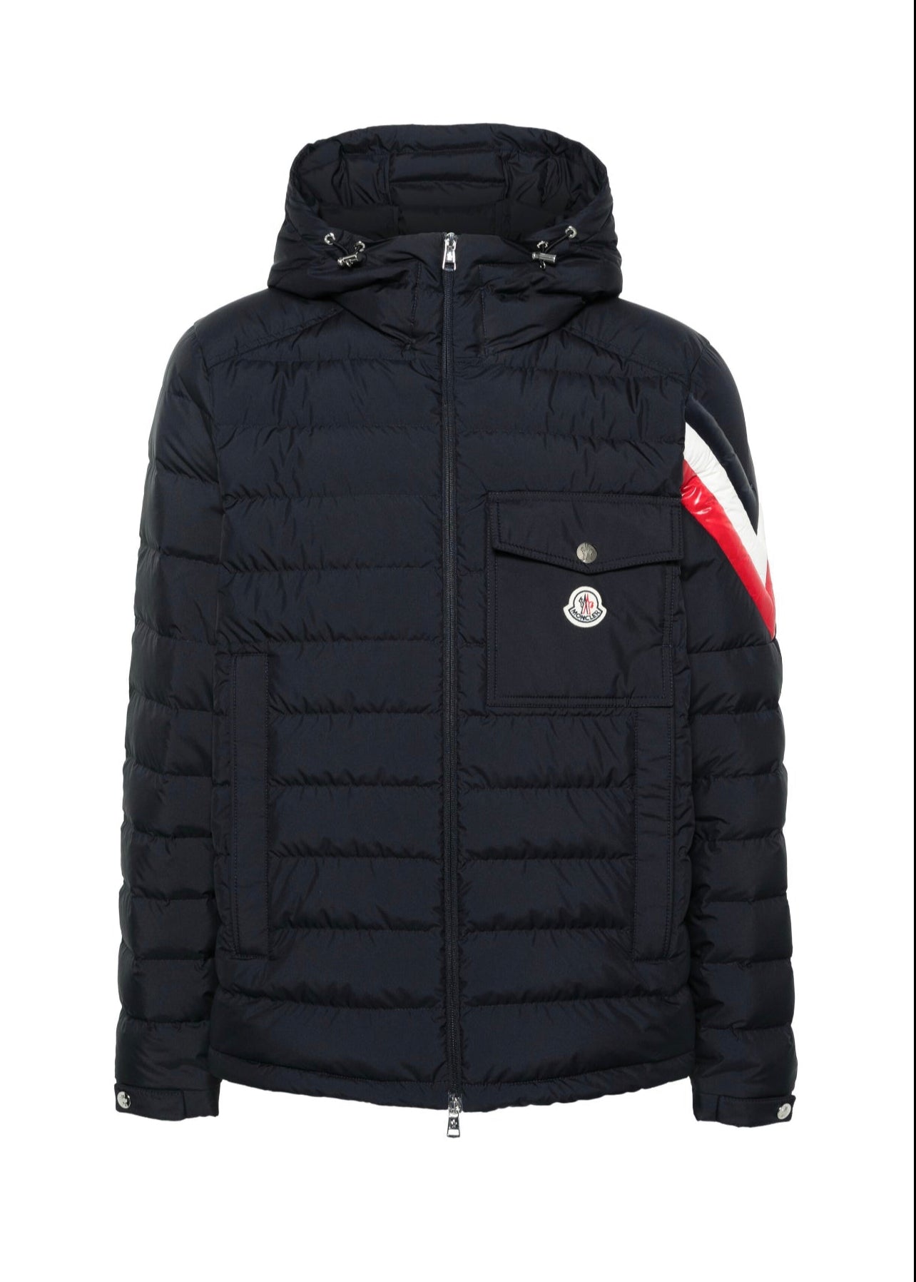 MONCLER UOMO STRISCE LOGO PETTO