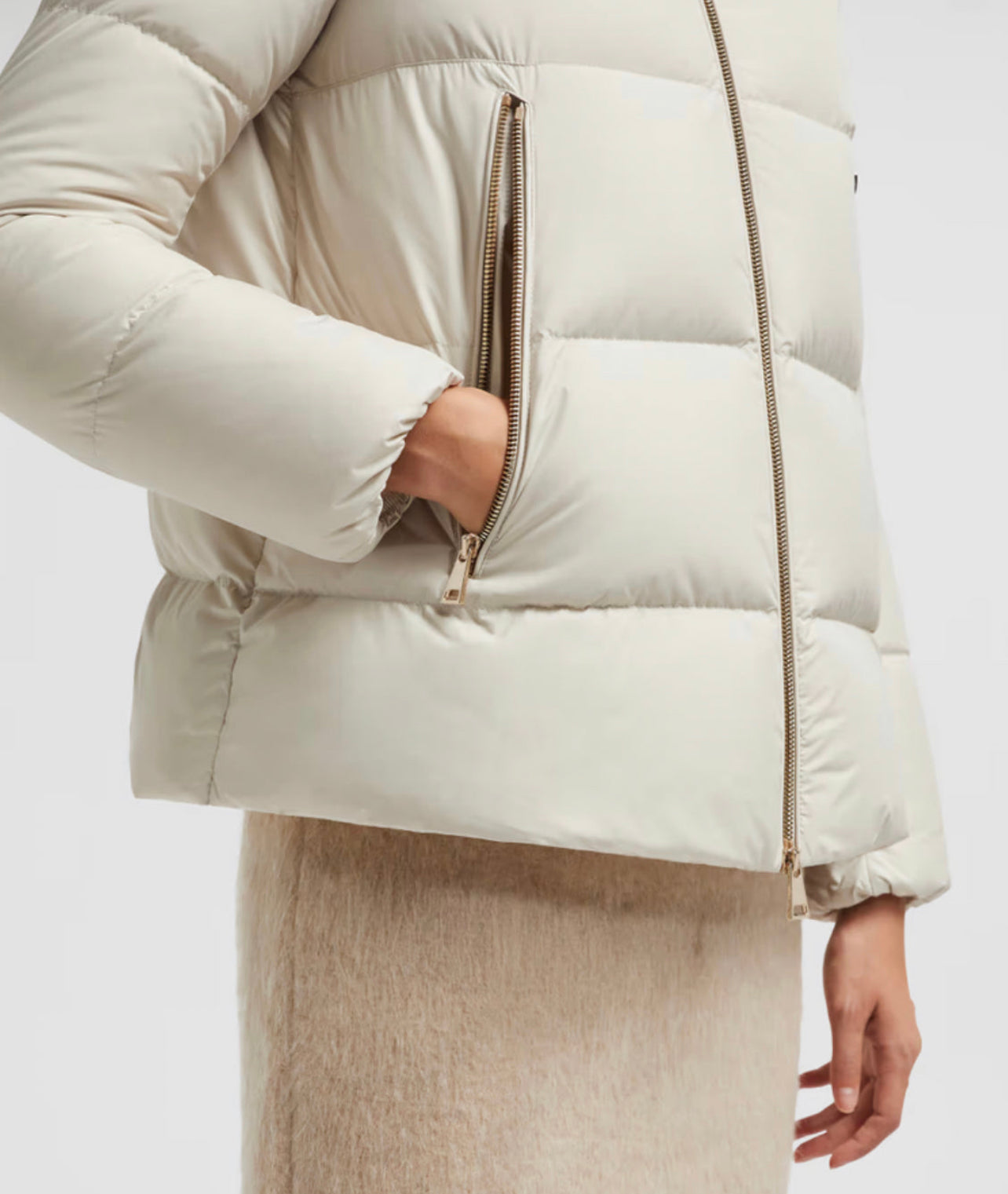 GIUBBOTTO MONCLER DONNA BIANCO CON PELLICCIA